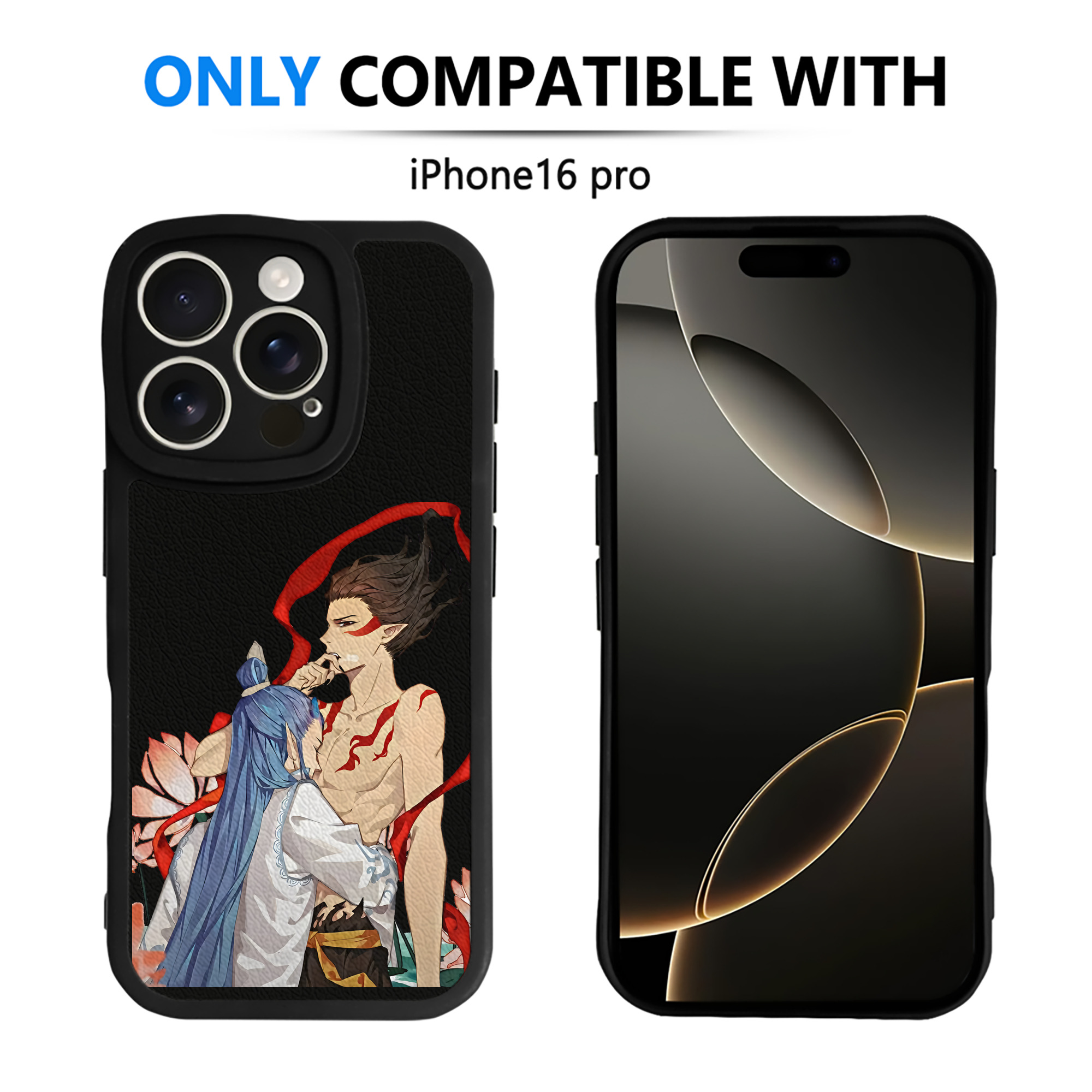 （画像用） Ne Zha 2 ナタ 魔童の大暴れ 【iPhone 16シリーズ対応】シリコンスマホケース（レザー調） 材質：シリコン